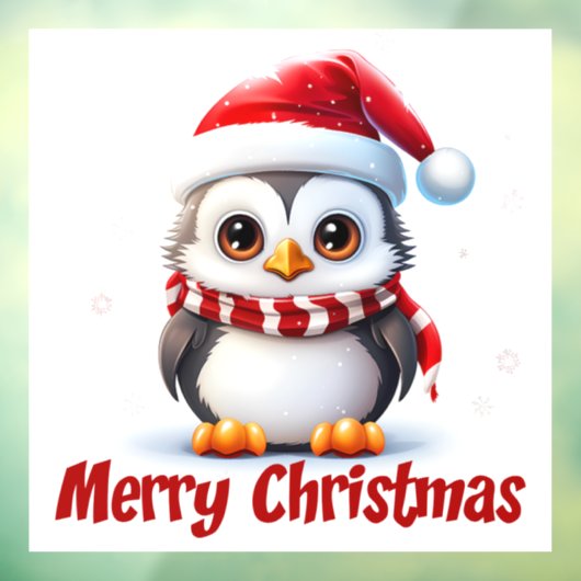 Kerstpinguïn Window Cling Raamsticker (Vel 3)