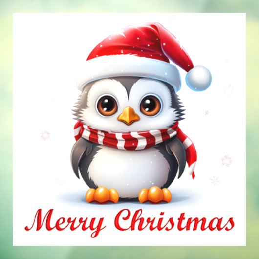 Kerstpinguïn Window Cling Raamsticker (Vel 3)