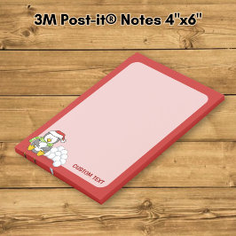 Kerstpinguïn zittend met sneeuwballen post-it® notes