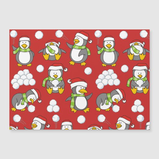 Kerstpinguïnachtergrond (Voorkant)