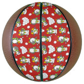 Kerstpinguïnachtergrond Basketbal (Verticaal)