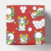 Kerstpinguïnachtergrond Bedankdoosjes (Bovenkant)