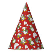 Kerstpinguïnachtergrond Feesthoedjes (Links)