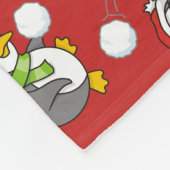 Kerstpinguïnachtergrond Fleece Deken (Hoek)
