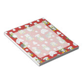 Kerstpinguïnachtergrond Notitieblok (Schuin)