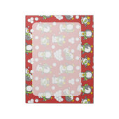 Kerstpinguïnachtergrond Notitieblok (Linkerzijde)