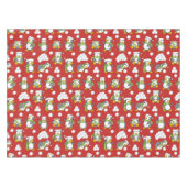 Kerstpinguïnachtergrond Tafelkleed (Voorkant (Horizontaal))