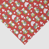 Kerstpinguïnachtergrond Tissuepapier (Detail)