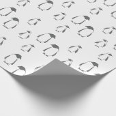 Kerstpinguïnpatroon - kerstcadeautjes cadeaupapier (Hoek)