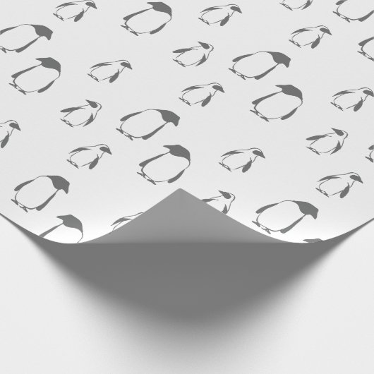 Kerstpinguïnpatroon - kerstcadeautjes cadeaupapier (Hoek)