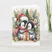 Kerstpinguïns 5 kaart (Voorkant)