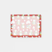 Kerstpinguïns achtergrond post-it® notes (Voorkant)