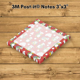 Kerstpinguïns achtergrond post-it® notes