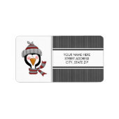 kerstpinguïns adres mailinglabels etiket (Voorkant)