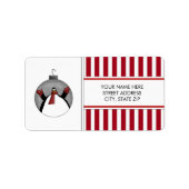 kerstpinguïns adres mailinglabels etiket (Voorkant)