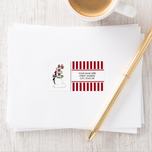 kerstpinguïns adres mailinglabels etiket (Insitu)