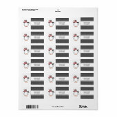 Kerstpinguïns Adresmailinglabels Etiket (Full Sheet)