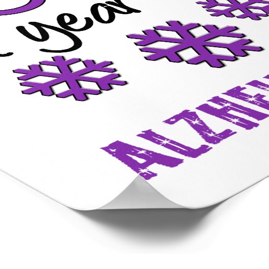 Kerstpinguïns Alzheimer Poster (Hoek)