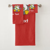 kerstpinguïns bad handdoek (Insitu)