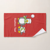 kerstpinguïns bad handdoek (Handdoek)