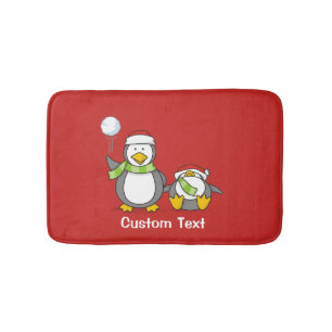 kerstpinguïns badmat