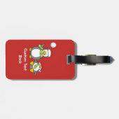 kerstpinguïns bagagelabel (Achterkant horizontaal)