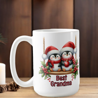 Kerstpinguïns Beste Oma Koffiemok