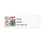 Kerstpinguïns Brain Cancer Etiket (Voorkant)