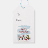 Kerstpinguïns cadeau Labels Cadeaulabel (Voorkant)