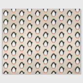 Kerstpinguïns Cadeaupapier (Vlak)