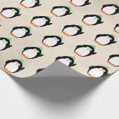 Kerstpinguïns Cadeaupapier (Hoek)