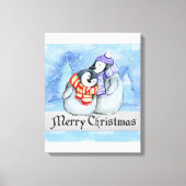 Kerstpinguïns Canvas Afdruk (Voorkant)