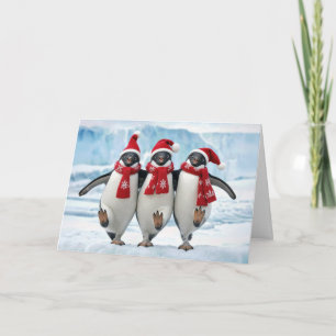 Kerstpinguïns dansen op Arctische gletsjer Kaart