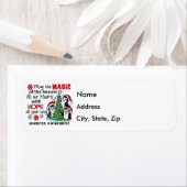 Kerstpinguïns Diabetes Etiket (Insitu)