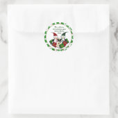 Kerstpinguïns en Holly Adres Stickers (Tas)