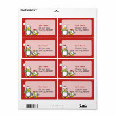 kerstpinguïns etiket (Full Sheet)