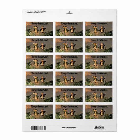 Kerstpinguïns Etiket (Full Sheet)