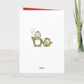 kerstpinguïns feestdagen kaart (Achterkant)
