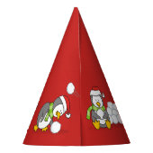 Kerstpinguïns Feesthoedjes (Achterkant)