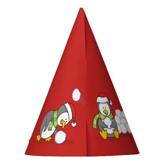 Kerstpinguïns Feesthoedjes (Achterkant)