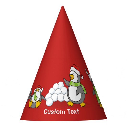 Kerstpinguïns Feesthoedjes (Voorkant)