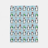 Kerstpinguïns Fleece Deken (Voorkant)