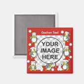 Kerstpinguïns Frame Magneet (Voorkant / Achterkant)