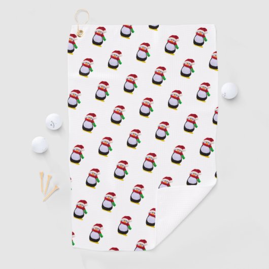 Kerstpinguïns Golfhanddoek (Insitu)