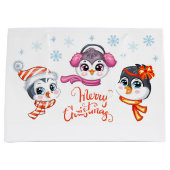 Kerstpinguïns Groot Cadeauzakje (Voorkant)