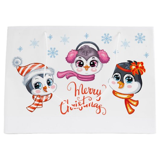 Kerstpinguïns Groot Cadeauzakje (Voorkant)