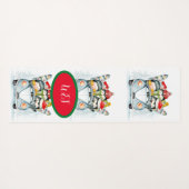 Kerstpinguïns in een auto-yogha-mat yogamat (Achterkant (horizontaal))