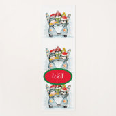 Kerstpinguïns in een auto-yogha-mat yogamat (Voorkant)