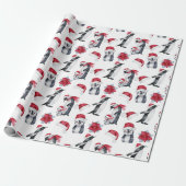 Kerstpinguïns in Santa Hats Cadeaupapier (Uitgerold)
