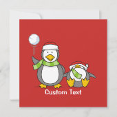 kerstpinguïns kaart (Voorkant)